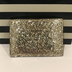 Kate Spade Gold Sparkle Card Case